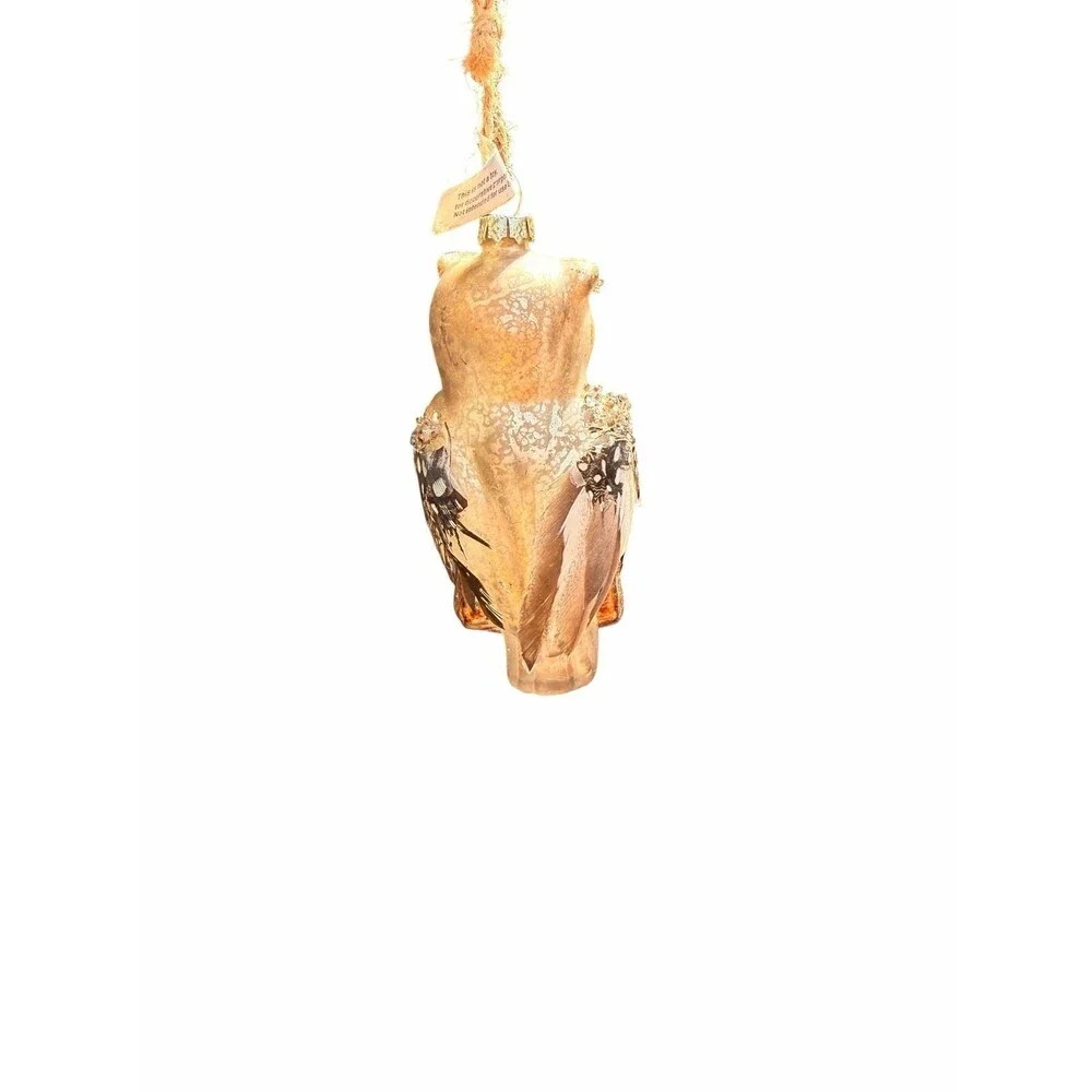 Bloomingdale’s glass owl Christmas tree ornament